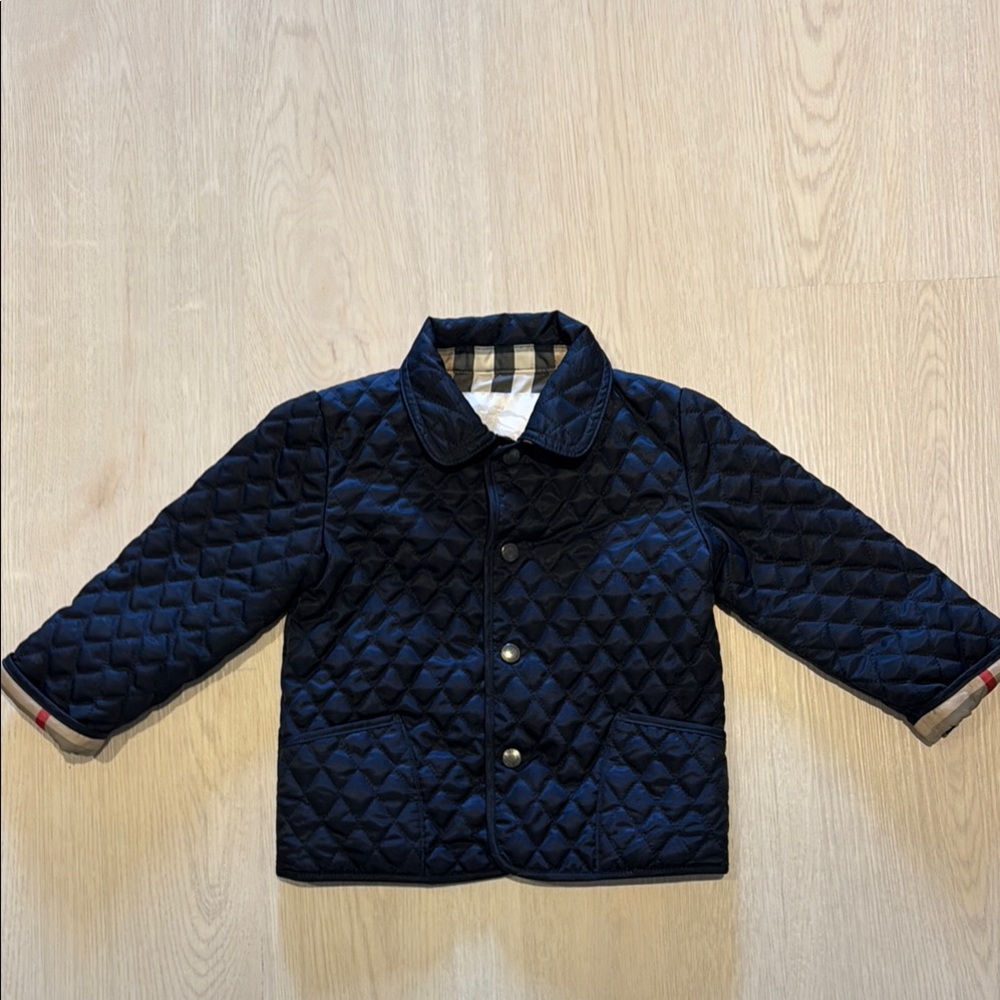 Burberry Navy Quilted Kids Jacket